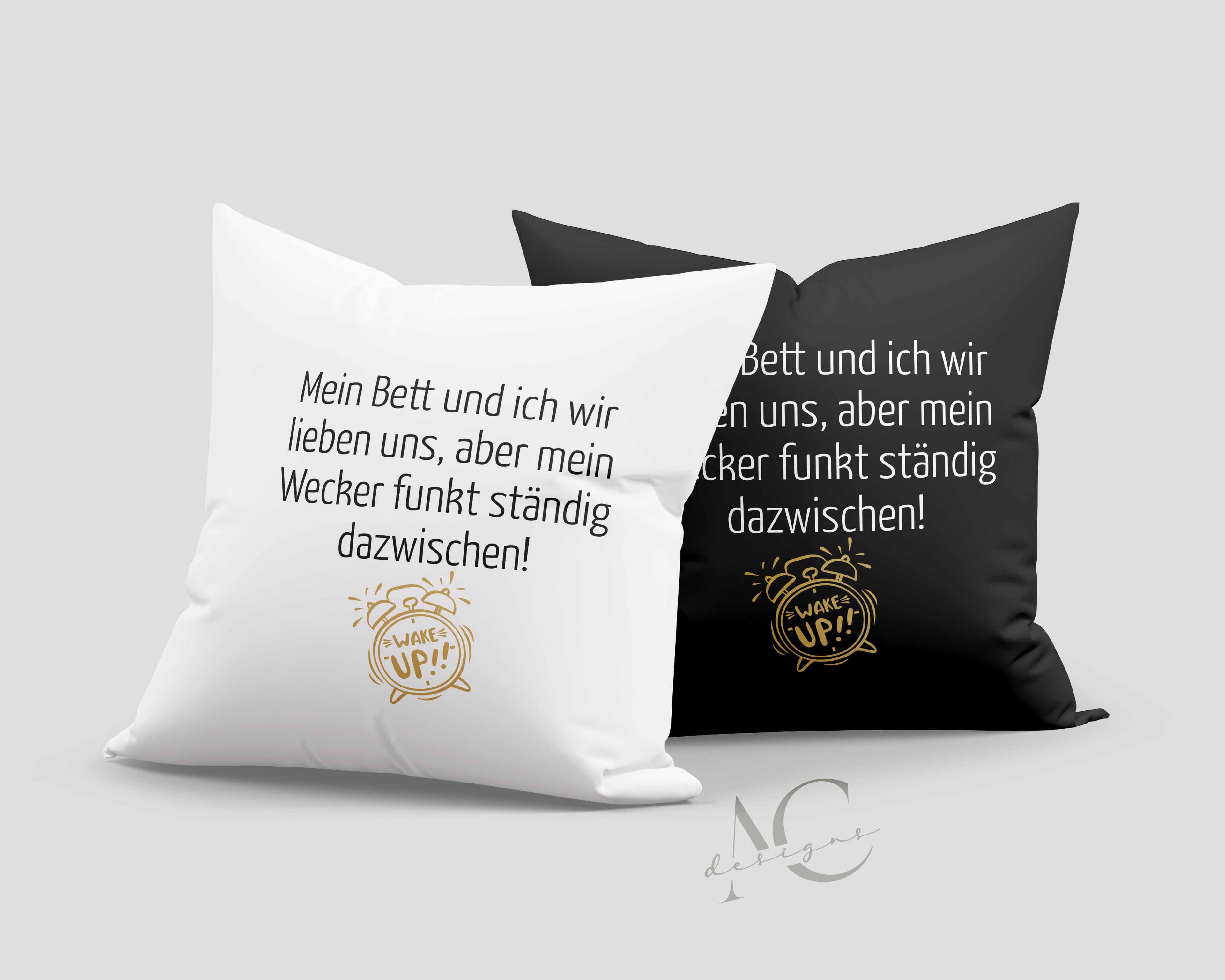 Bügelmotiv - MEIN BETT UND ICH, WIR LIEBEN UNS... - AC Designs