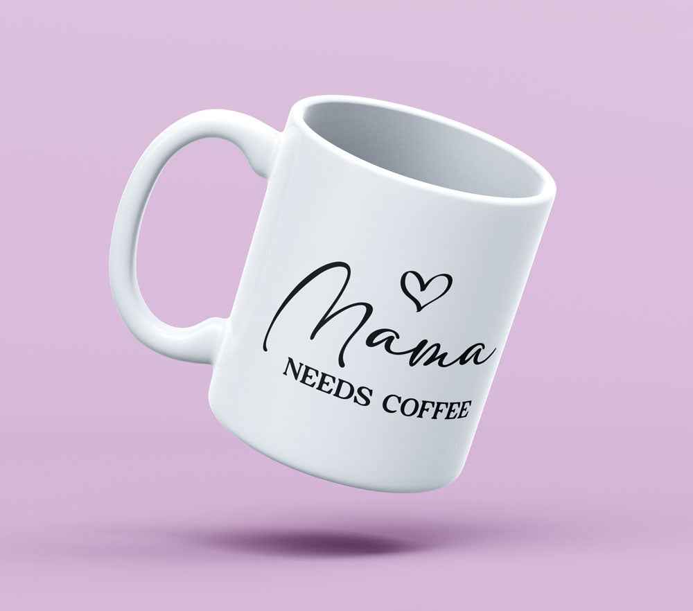 Kaffeebecher 'Mama Needs Coffee' – 330ml Motivbecher für Mamas | Lustiger Spruchbecher | Spülmaschinenfest & Mikrowellengeeignet | Geschenk für Mütter