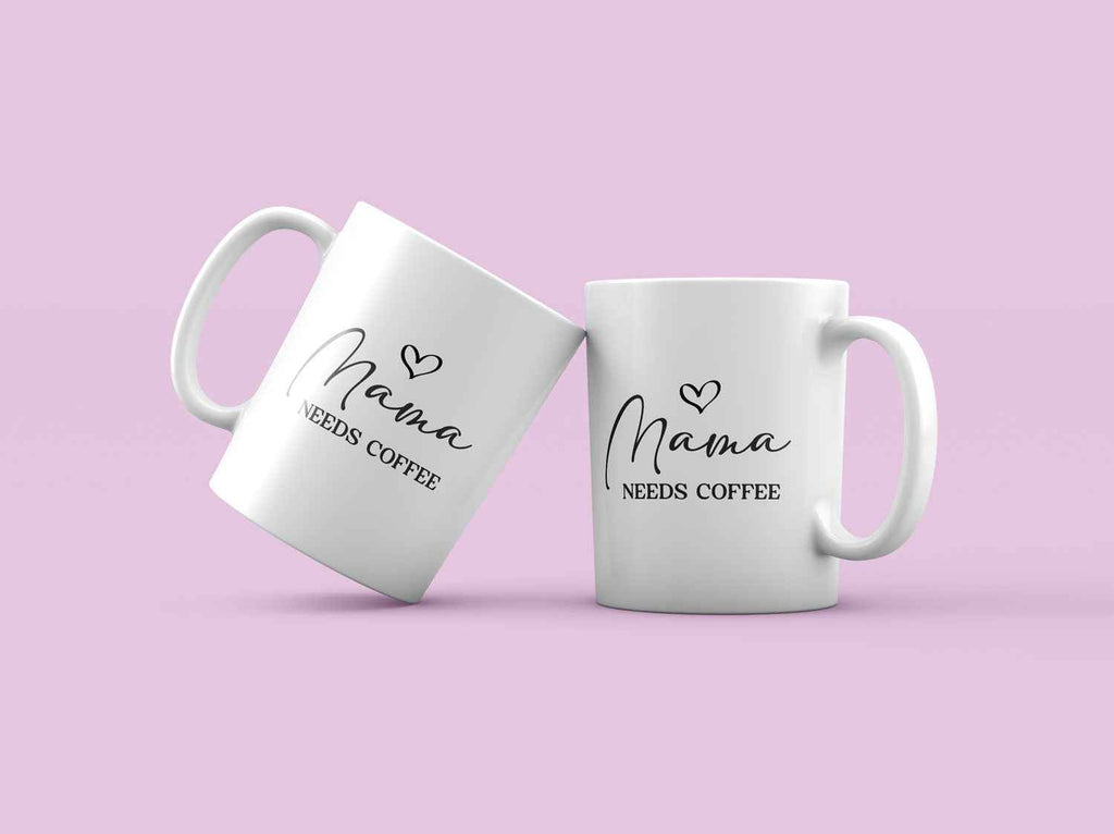 Kaffeebecher 'Mama Needs Coffee' – 330ml Motivbecher für Mamas | Lustiger Spruchbecher | Spülmaschinenfest & Mikrowellengeeignet | Geschenk für Mütter