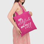 Baumwolltasche bedruckt - UND PLÖTZLICH WAR ICH VOLL - verschiedene Farben von AC Designs -