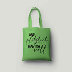 Baumwolltasche bedruckt - UND PLÖTZLICH WAR ICH VOLL - verschiedene Farben von AC Designs -