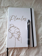 Personalisiertes Notizbuch & Kugelschreiber Set aus Steinpapier - graviert | A5 Hardcover Journal nachhaltig