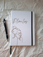 Personalisiertes Notizbuch & Kugelschreiber Set aus Steinpapier - graviert | A5 Hardcover Journal nachhaltig