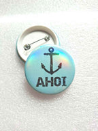Ansteck-Button "Reiselust" – 4 maritime Motive | 44 mm | Sicherheitsnadel | Individuell oder als Set