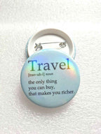 Ansteck-Button "Reiselust" – 4 maritime Motive | 44 mm | Sicherheitsnadel | Individuell oder als Set