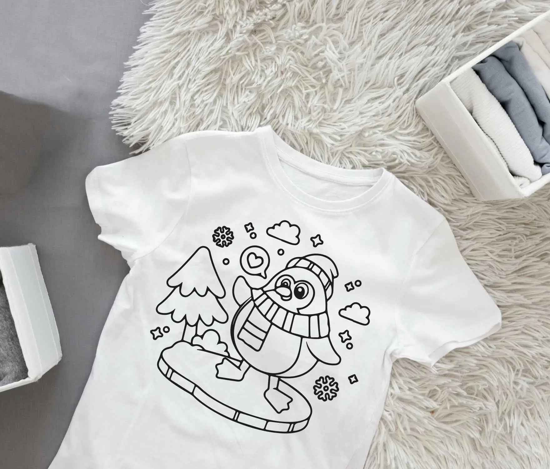 Ausmalbügelmotiv - PINGUIN