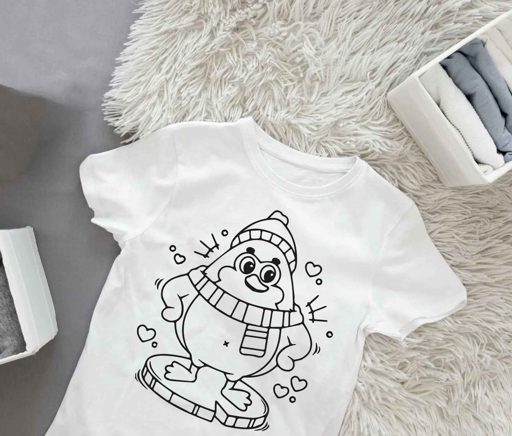 Ausmalbügelmotiv - PINGUIN II