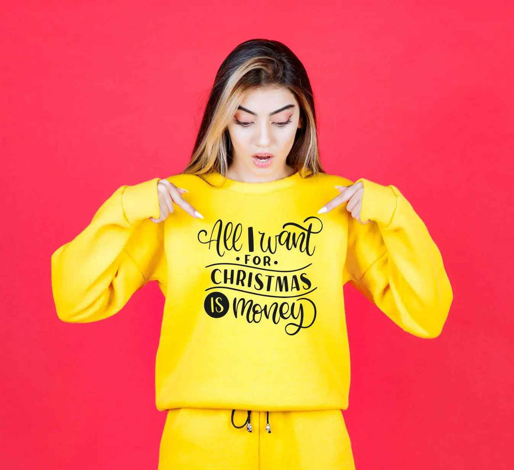 Bügelmotiv - ALL I WANT FOR CHRISTMAS IS MONEY