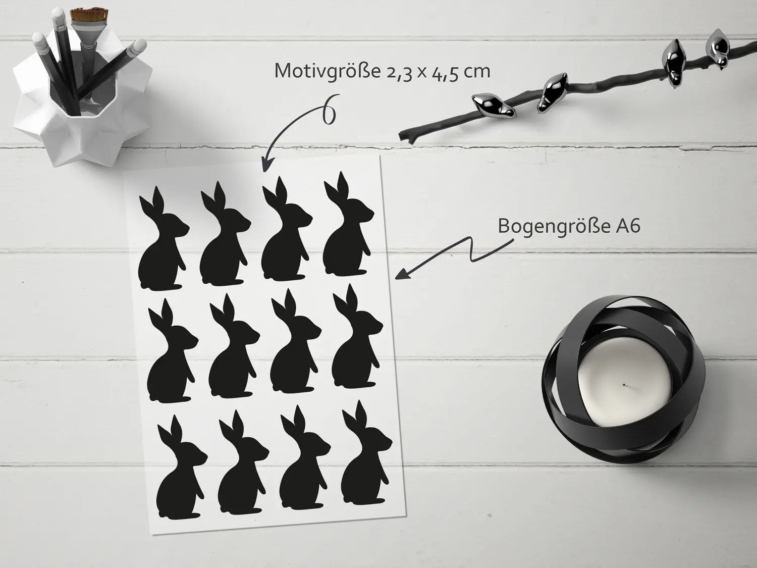 Bügelmotiv Bogen - HASE AC Designs