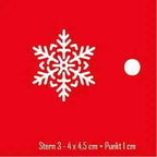 Bügelmotiv - MERRY CHRISTMAS + SCHNEEFLOCKEN