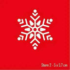 Bügelmotiv - MERRY CHRISTMAS + SCHNEEFLOCKEN