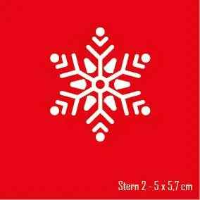 Bügelmotiv - MERRY CHRISTMAS + SCHNEEFLOCKEN