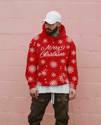 Bügelmotiv - MERRY CHRISTMAS + SCHNEEFLOCKEN