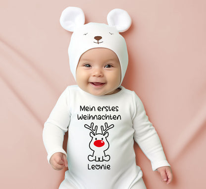 Babybody langarm -  MEIN ERSTES WEIHNACHTEN (personalisiert)