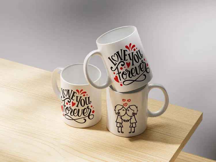 Niedlicher Becher mit Liebesspruch – "LOVE YOU FOREVER" - Perfekt als Geschenk für Verliebte