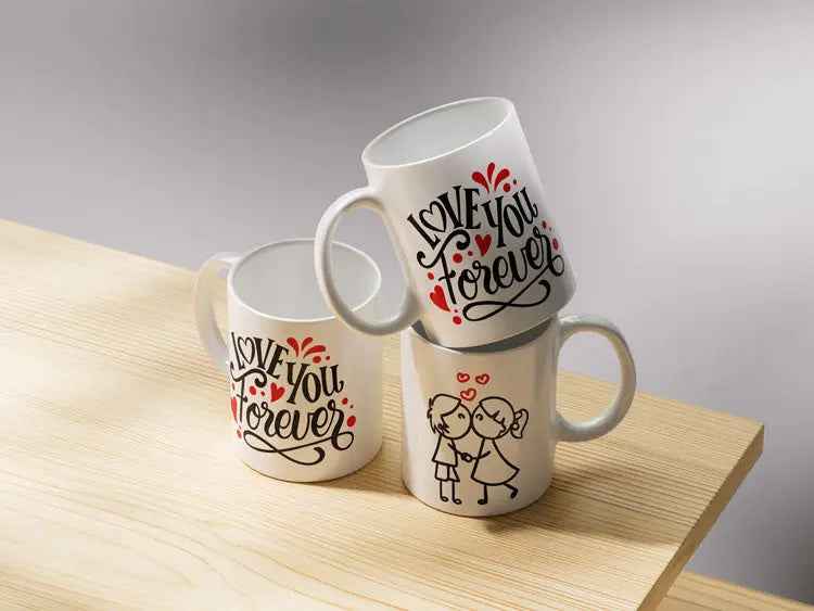 Niedlicher Becher mit Liebesspruch – "LOVE YOU FOREVER" - Perfekt als Geschenk für Verliebte