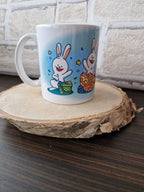 Becher - OSTERHASEN in blau