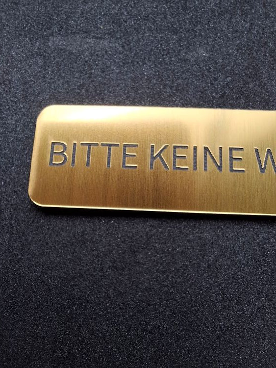"Bitte keine Werbung" Briefkastenschild | Graviertes Kunststoffschild (75x19 mm) - 4 elegante Farben