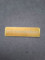 "Bitte keine Werbung" Briefkastenschild | Graviertes Kunststoffschild (75x19 mm) - 4 elegante Farben