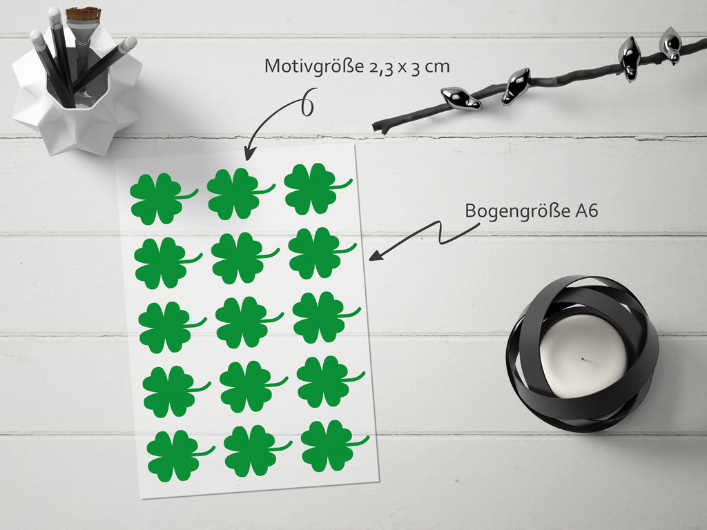 Bügelmotiv Bogen - KLEEBLATT - AC Designs