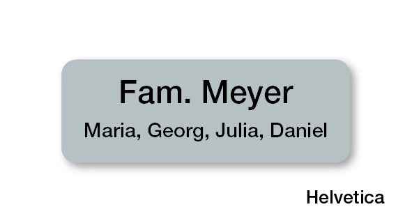 Briefkastenschild mit Gravur – Personalisiertes Namensschild für Familien | 70x25 mm