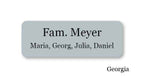 Briefkastenschild mit Gravur – Personalisiertes Namensschild für Familien | 70x25 mm