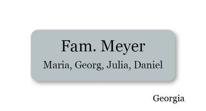 Briefkastenschild mit Gravur – Personalisiertes Namensschild für Familien | 70x25 mm