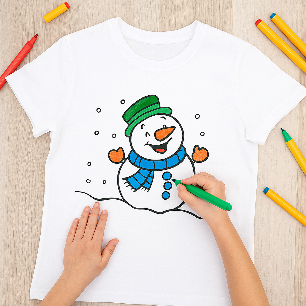 Ausmalbügelmotiv - SCHNEEMANN