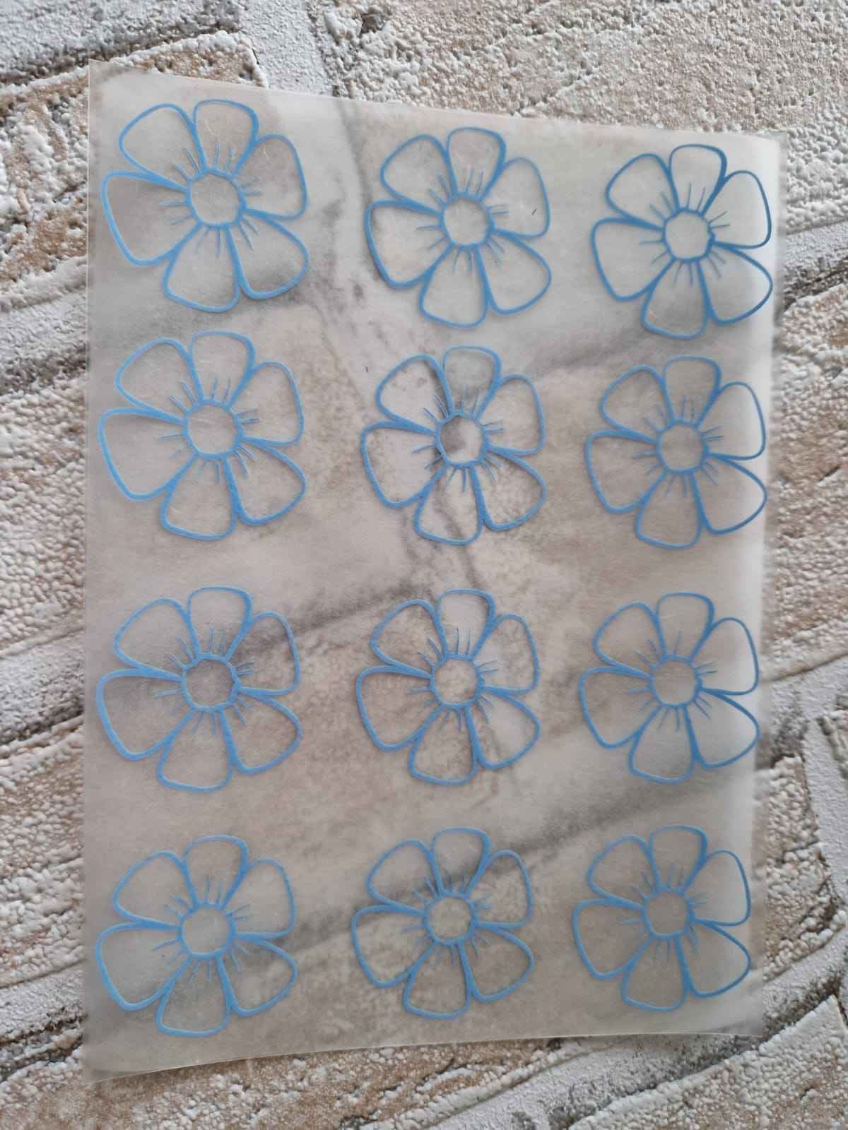 Bügelmotiv Bogen - BLUMEN