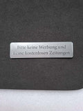 "Bitte keine Werbung und keine kostenlosen Zeitungen" Briefkastenschild | Graviertes Kunststoffschild (100x25 mm) - 4 Farbvarianten