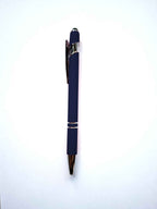 Eleganter Metall-Kugelschreiber in Navy mit personalisierter Lasergravur