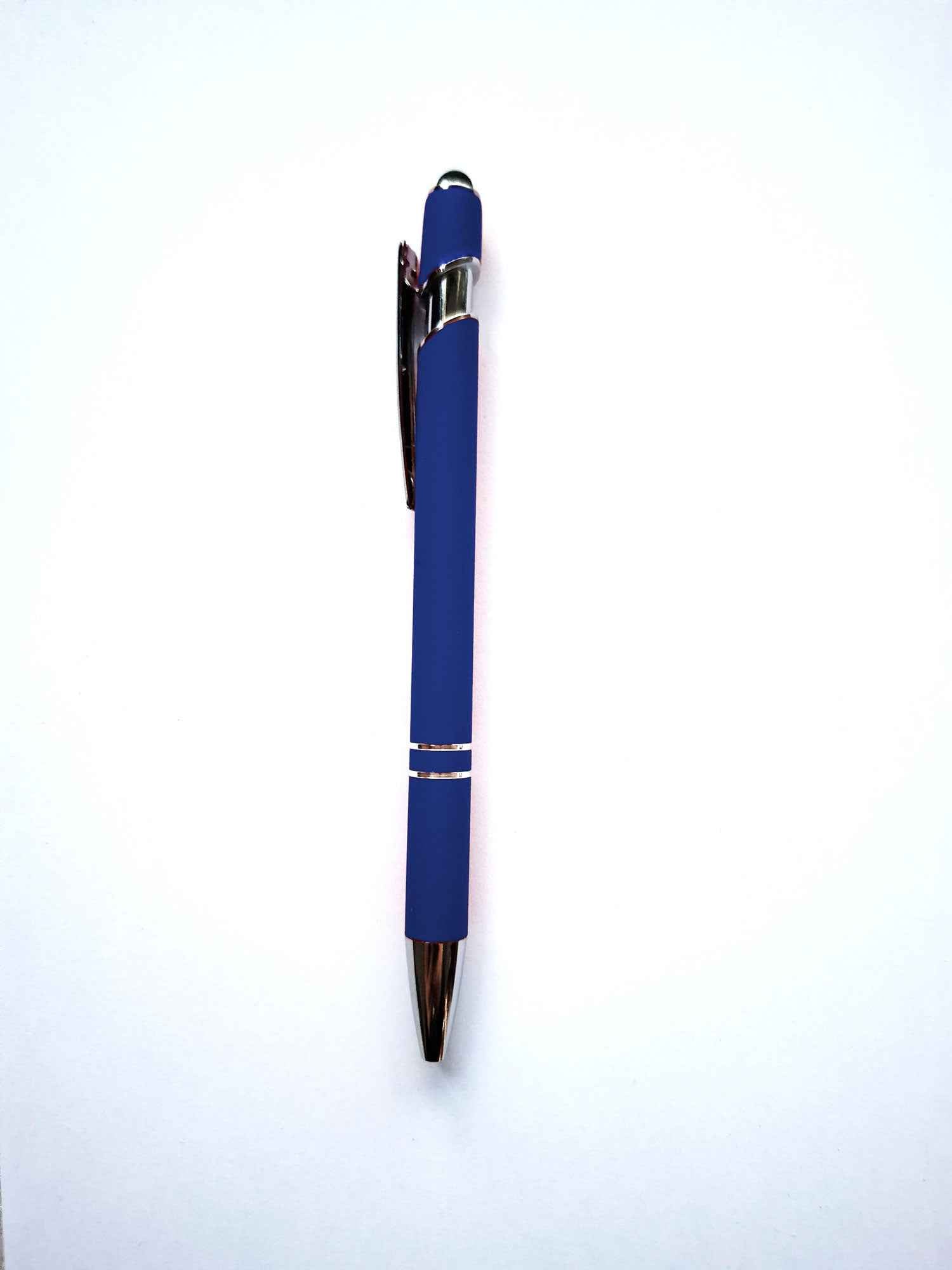 Eleganter Metall-Kugelschreiber in Royal Blau mit personalisierter Lasergravur