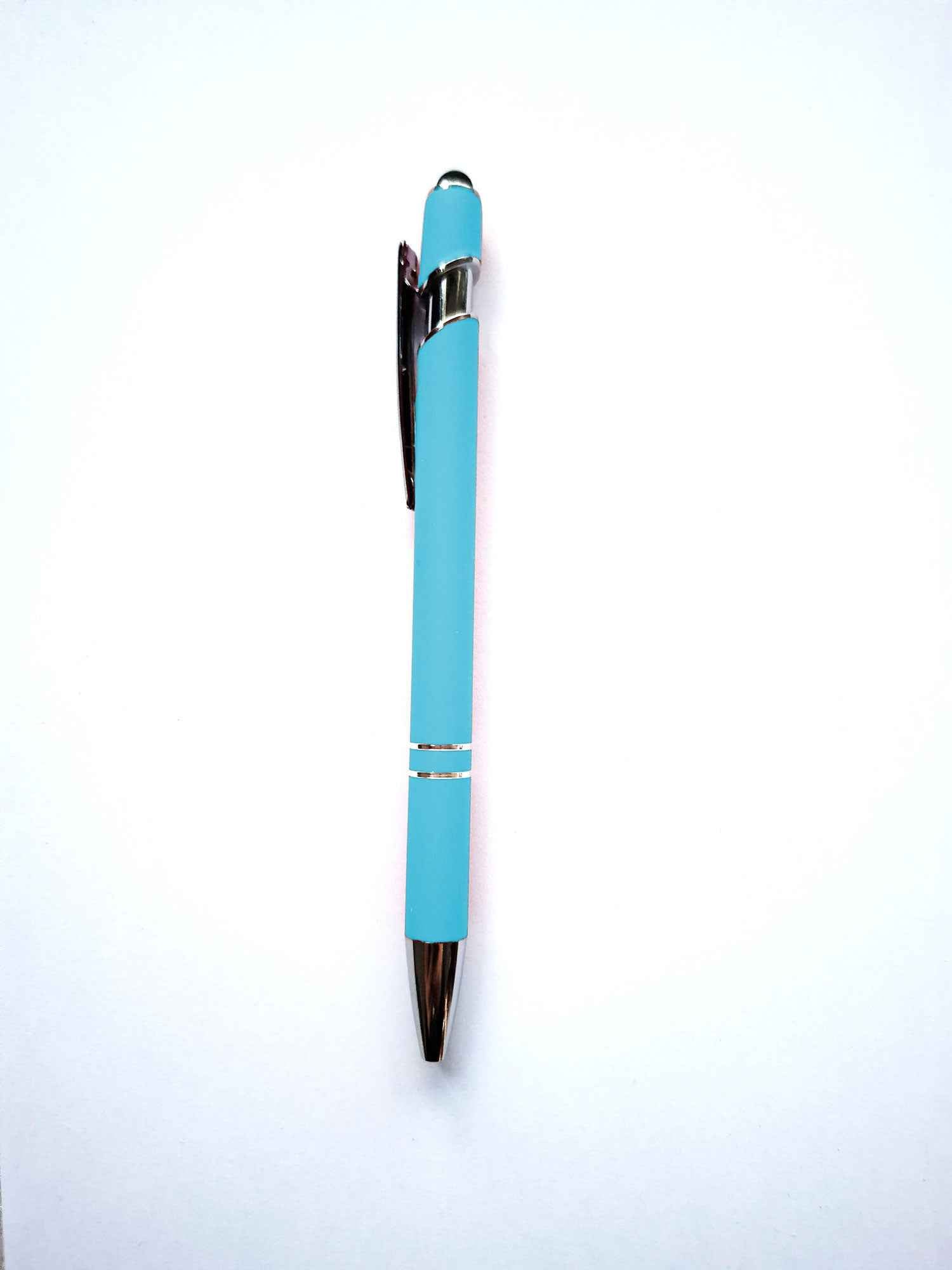 Eleganter Metall-Kugelschreiber in Türkis mit personalisierter Lasergravur