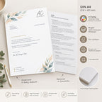 Briefpapier DIN A4 drucken lassen – 4/1-farbig auf weißem Naturpapier