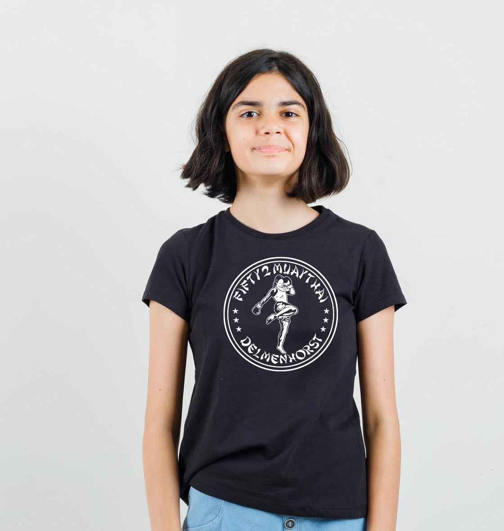Kids´ T-Shirt mit Brustaufdruck MUAYTHAI FRAU