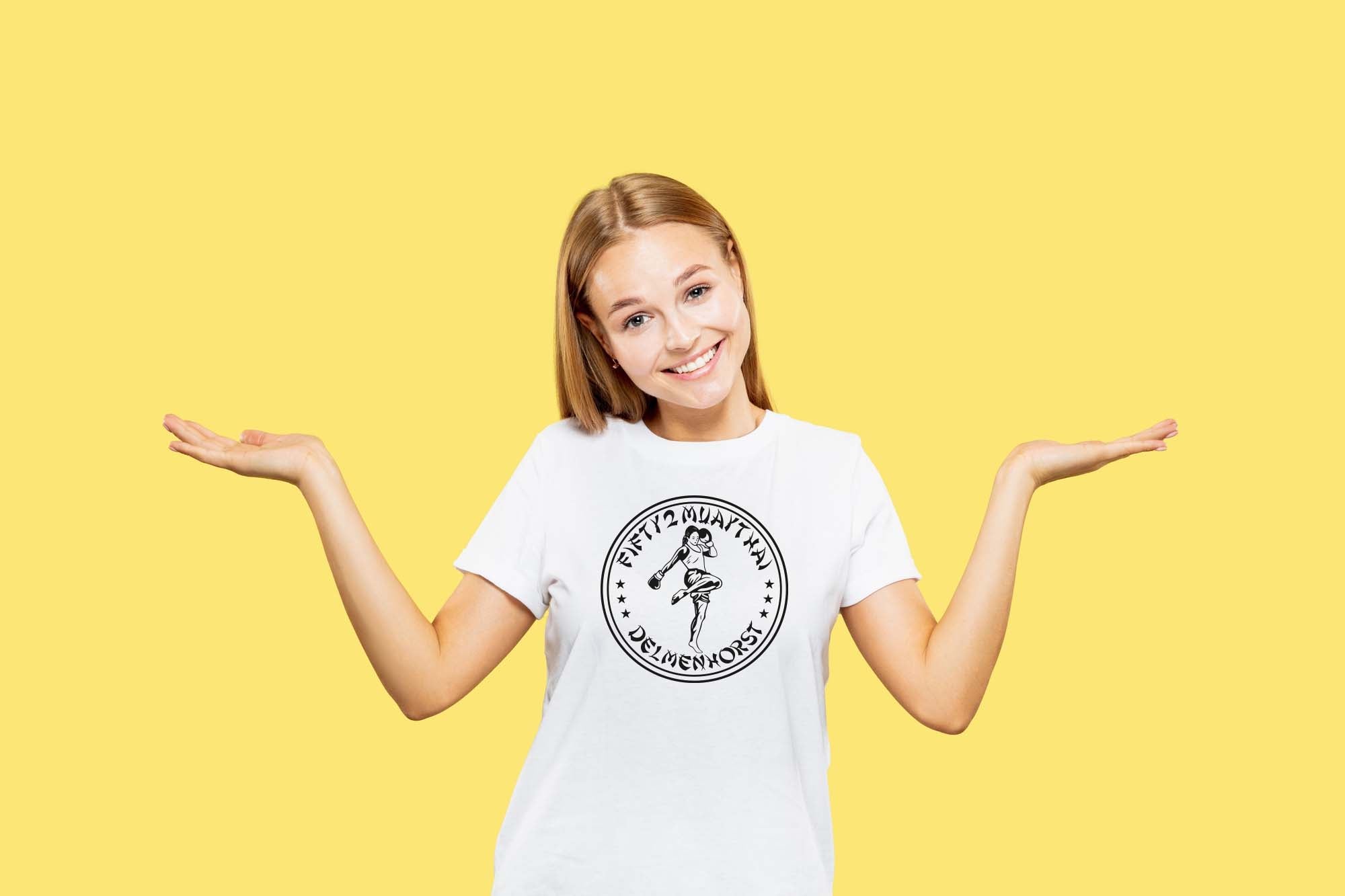 Kids´ T-Shirt mit Brustaufdruck MUAYTHAI FRAU - AC Designs