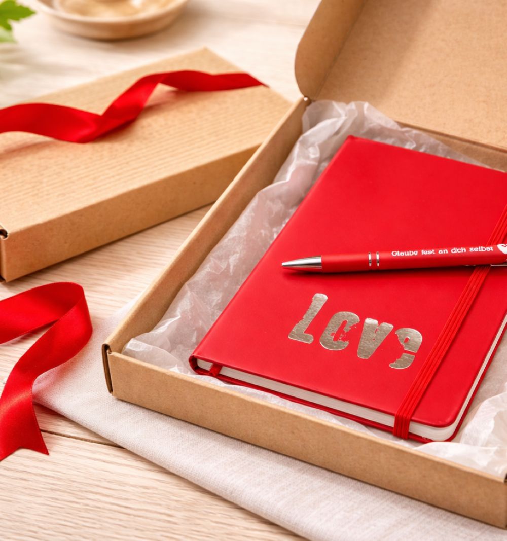 Notizbuch LOVE personalisiert graviert Geschenk