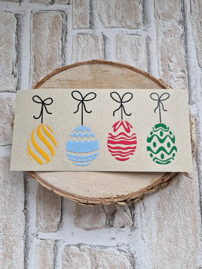 Postkarte - OSTEREIER MIT SCHLEIFE AC Designs