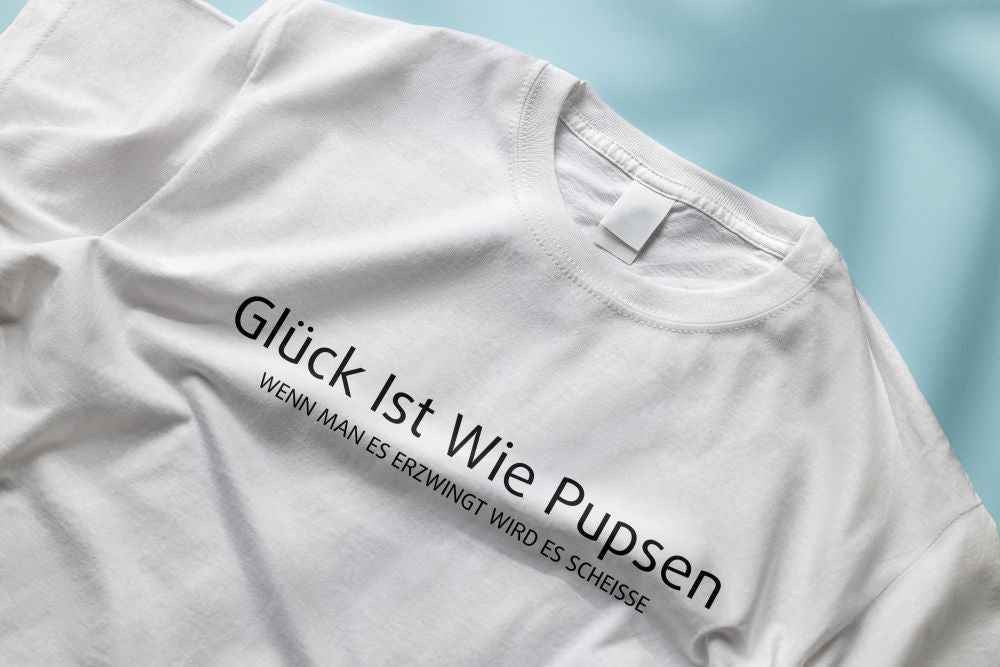 Bügelmotiv - GLÜCK IST WIE PUPSEN...