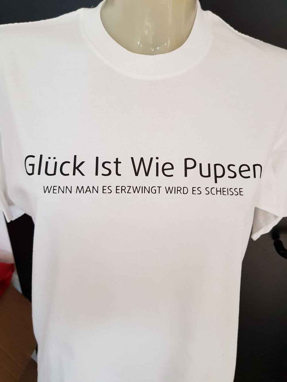 Bügelmotiv - GLÜCK IST WIE PUPSEN...