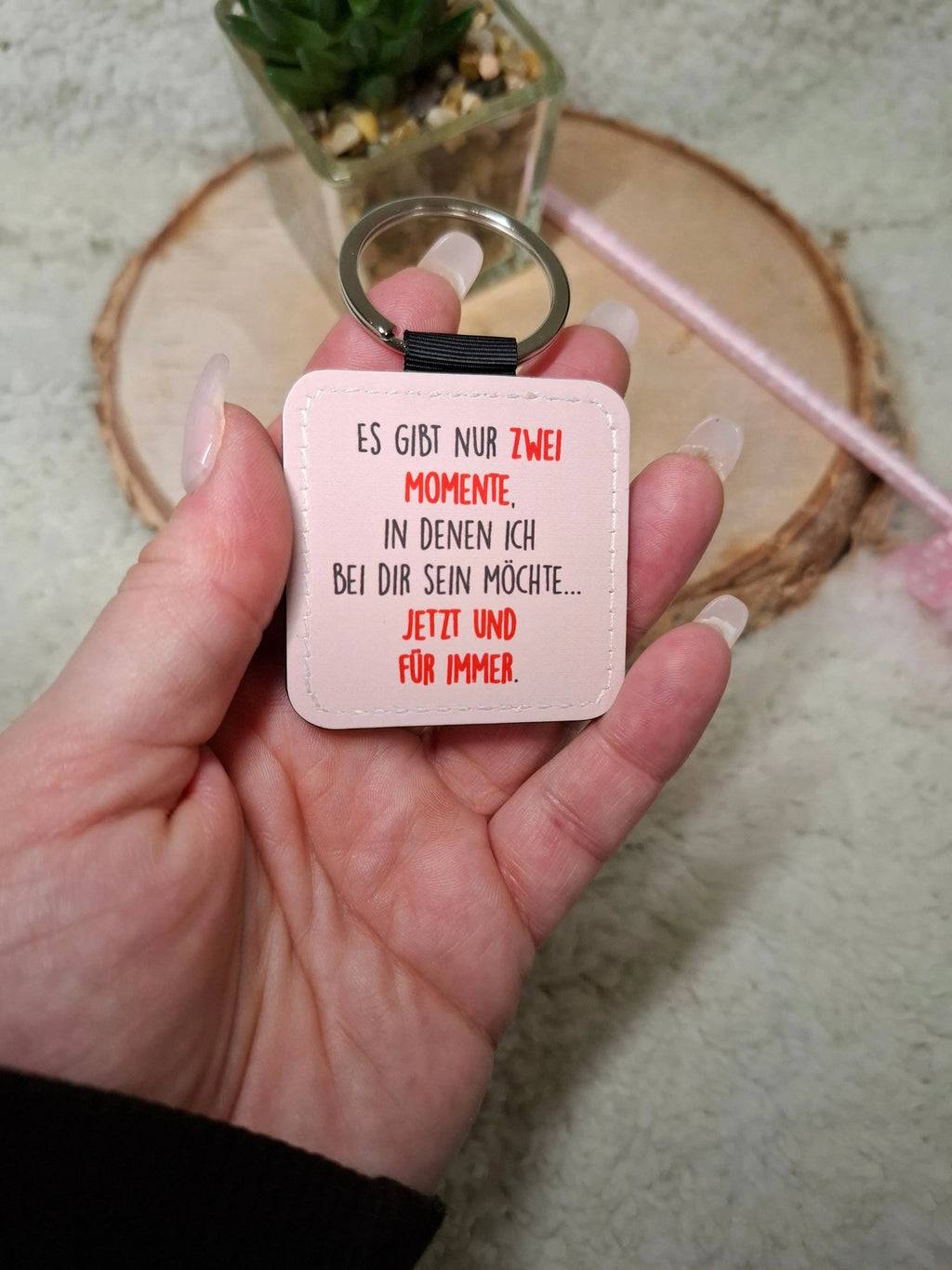 Schlüsselanhänger - TIC TAC TOE rosa AC Designs