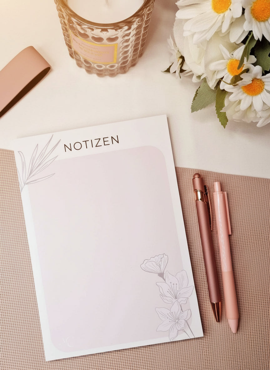 Schreibblock NOTIZEN DIN A5 | Hochwertiger Notizblock für Büro, Studium & kreative Ideen