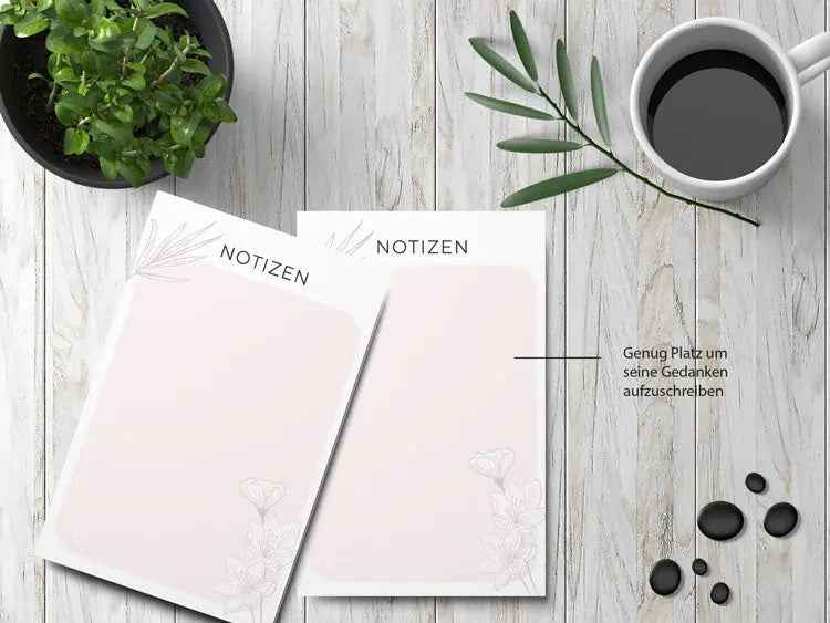 Schreibblock NOTIZEN DIN A5 | Hochwertiger Notizblock für Büro, Studium & kreative Ideen