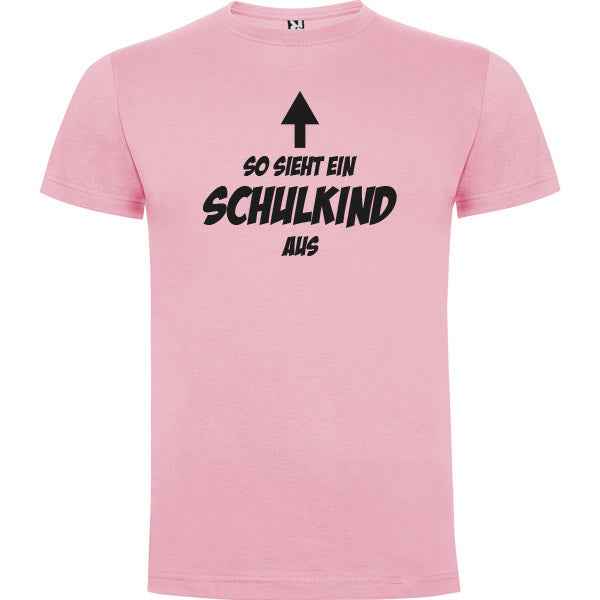 Bügelmotiv 'So sieht ein Schulkind aus' – Lustiges Geschenk zur Einschulung (17,5 x 15 cm, waschbar)