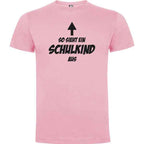 Bügelmotiv 'So sieht ein Schulkind aus' – Lustiges Geschenk zur Einschulung (17,5 x 15 cm, waschbar)