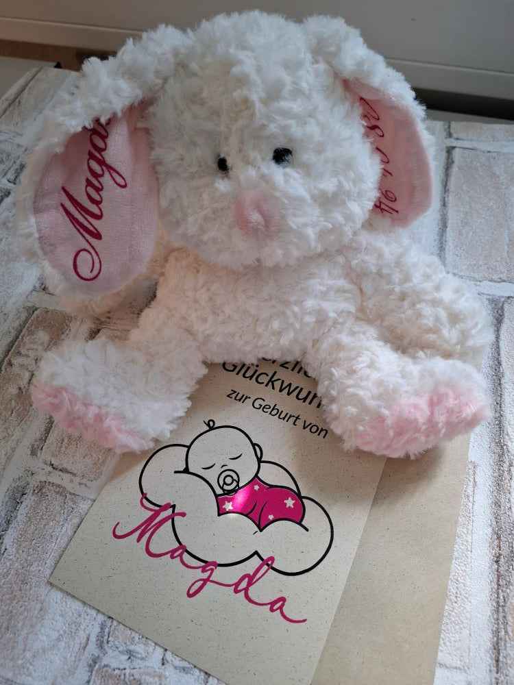 Baby Geschenkset mit Name als Deko und Erinnerung im Kinderzimmer