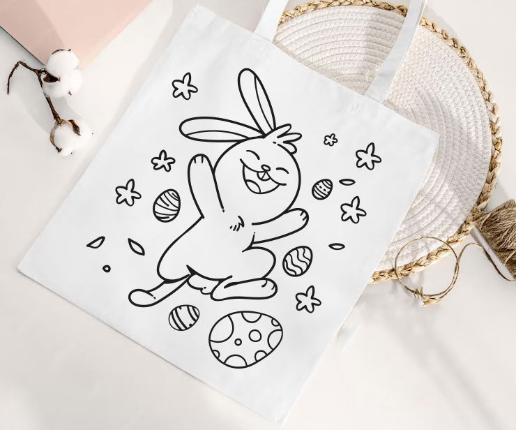 Apothekentasche - OSTERHASE ZUM AUSMALEN - AC Designs