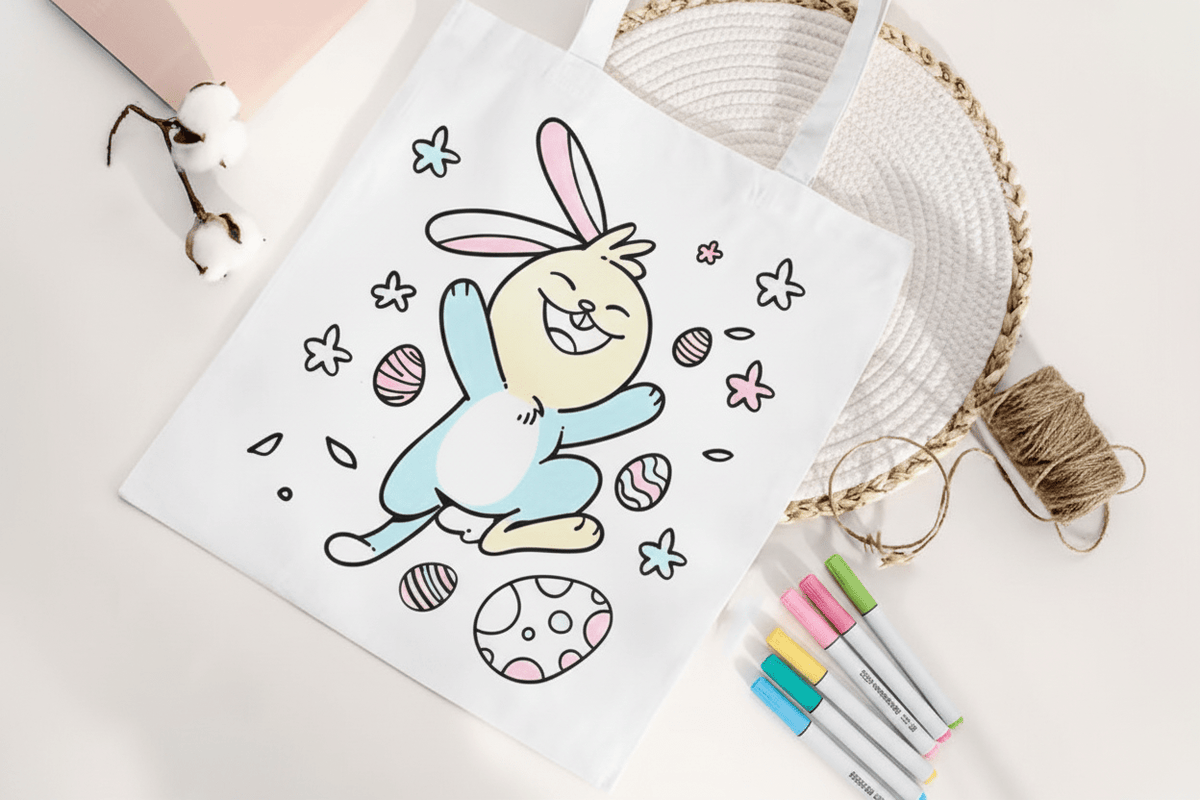 Apothekentasche - OSTERHASE ZUM AUSMALEN - AC Designs
