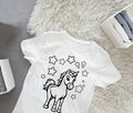 Ausmalbügelmotiv - EINHORN MIT STERNEN - AC Designs