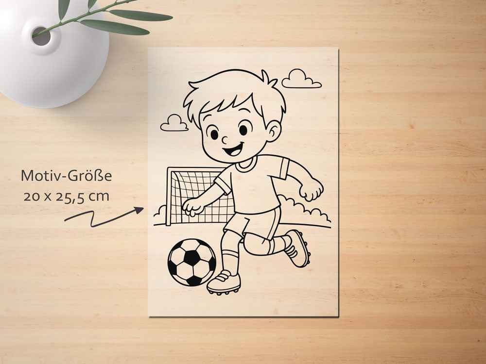 Ausmalbügelmotiv Fußball – Kreativer Spielspaß für kleine Fußballfans - AC Designs